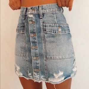 Carmar Denim Sargas Lincoln Button front skirt